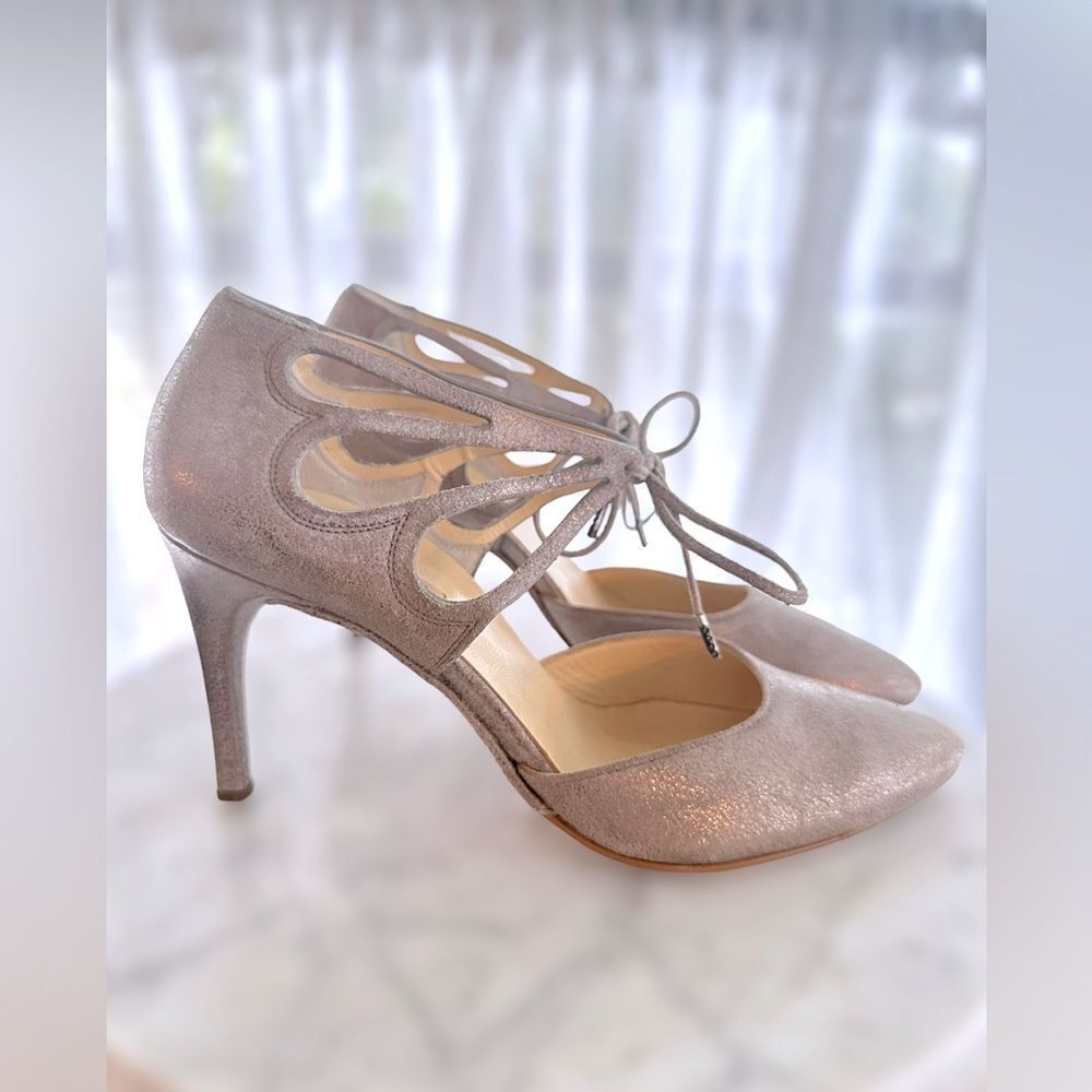 Paul Green Justine Ghillie d’Orsay Pumps Smoke Metallic Size 6 UK US 8.5 - Picture 5 of 16